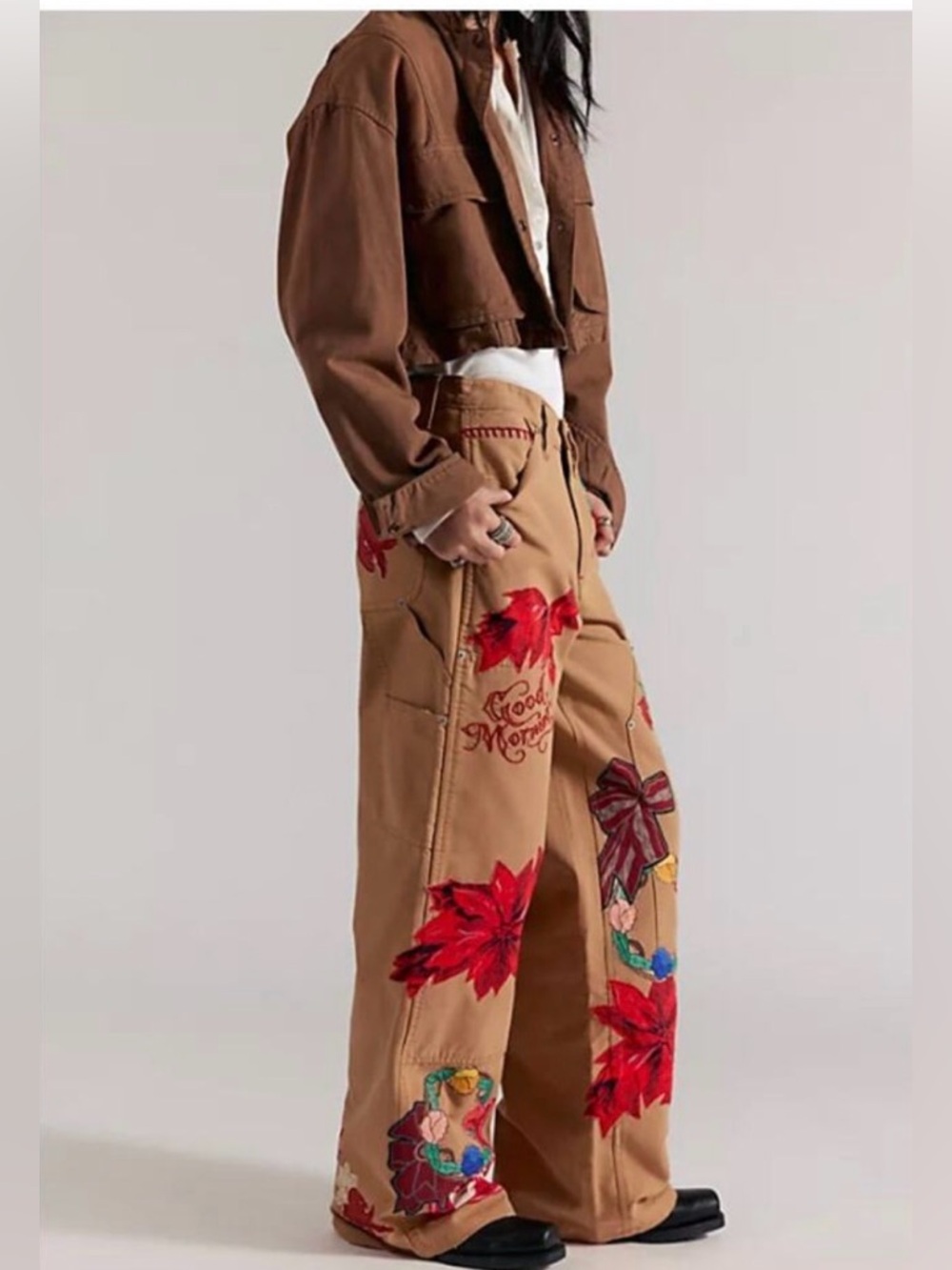 Free People Bright Time Craft Pants Size 10 🔥